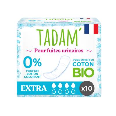 Tadam Serviette extra pour fuite urinaire, 10 serviettes