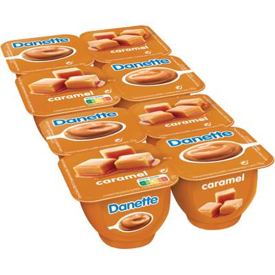 Danette Crème dessert caramel, 2 packs de 4x125g