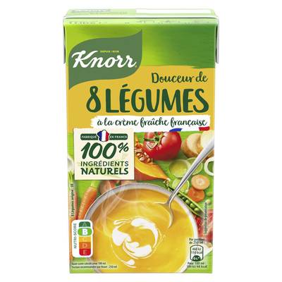 Knorr Soupe Douceur de 8 Légumes à la Crème Fraîche, 1L