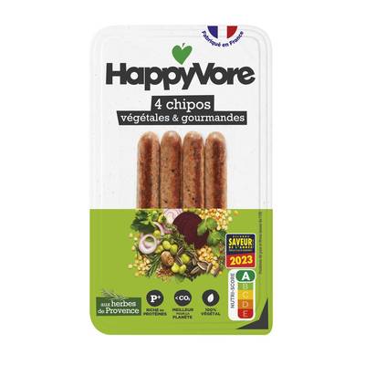 HappyVore Chipo Végétales aux Herbes de Provence, 4x50g