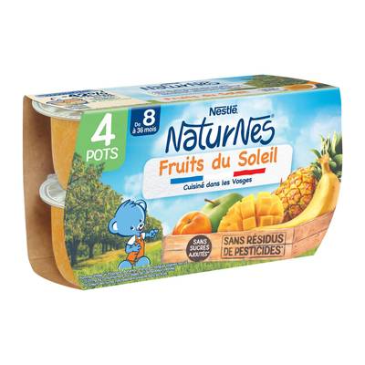 Nestlé - Naturnes Fruits du soleil Bol Bébé Dès 8 mois, 4x130g