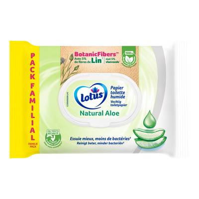 Lotus Papier toilette humide Aloe vera, 80 lingettes