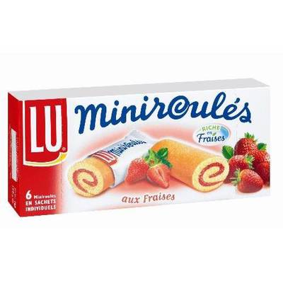 Lu Mini roulés au fraise, 150g