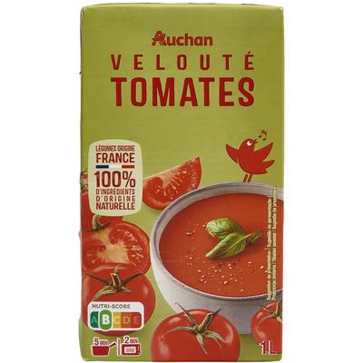 Auchan Soupe velouté de tomates, 1L