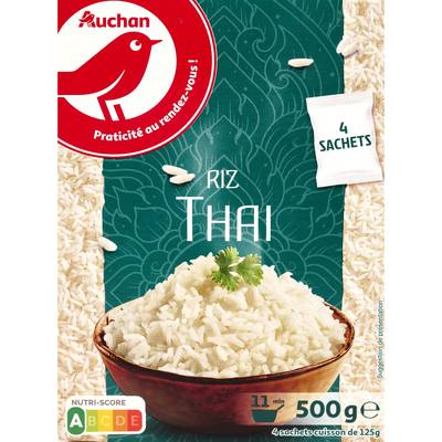 Auchan Riz thaï sachet cuisson, 4x125g