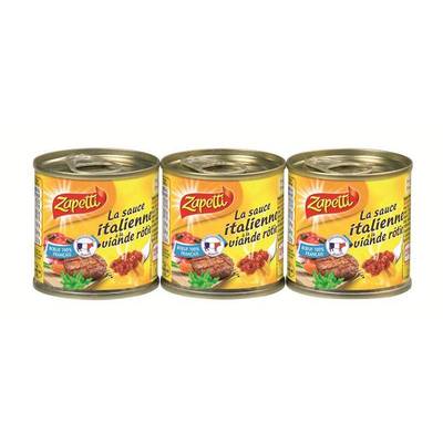 Zapetti Sauce bolognaise à la viande rotie, 3x95g