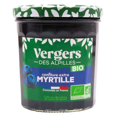 Vergers des Alpilles Confiture Extra Myrtille Bio, 370g