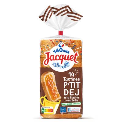 Jacquet Pain de Mie Complet Tartine P'tit Dej, 14 tranches - 410g