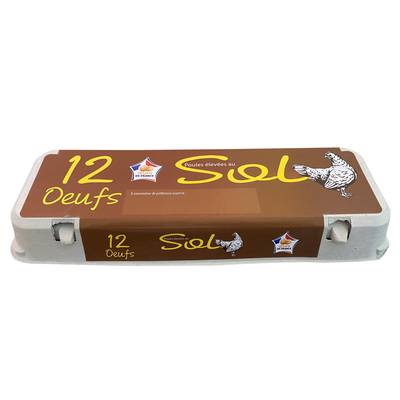 Oeufs de poules élevées au sol, 12 oeufs