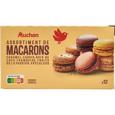 Auchan Assortiment de macarons, 154g