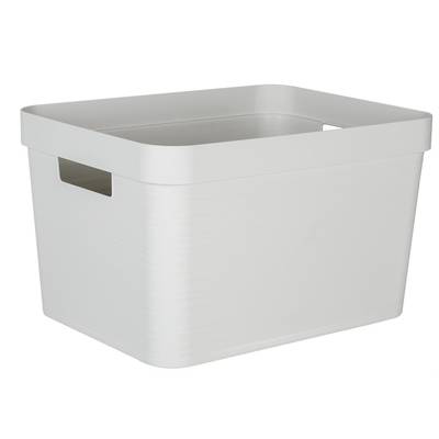 Eda-David Bac de rangement Stone blanc cérusé, 30 Litres