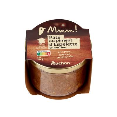 Auchan Terroir Pâté au piment d'espelette AOP, 180g