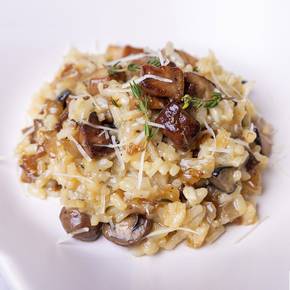 Risotto poulet champignons