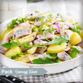 Salade de pommes de terre aux harengs fumés