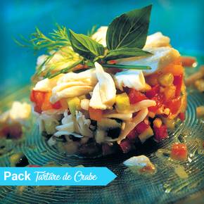 Tartare coloré au crabe