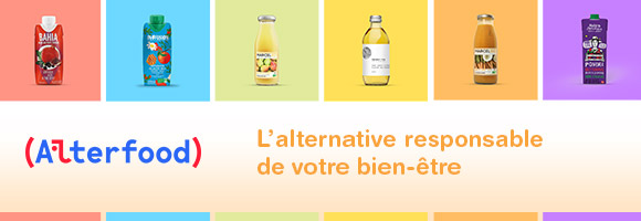 Alterfood : des produits naturels et bio. Jus de fruits, nectars, infusions et snacks pour mieux manger. Une alternative responsable de votre bien-être