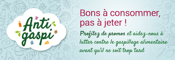 Bons à consommer, pas à jeter ! Afin de lutter contre le gaspillage alimentaire, chaque jour les managers de rayons Produits Frais de houra identifient des produits à déstocker rapidement avant qu'il ne soit trop tard. Ces produits ont souvent encore plusieurs jours de vie (la DLC affichée sur le site est bien celle que vous allez recevoir).
Nous vous les proposons donc avec une remise exceptionnelle. Profitez donc de ces prix intéressants et aidez nous à lutter contre le gaspillage alimentaire