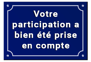 Votre participation au tirage au sort a bien été prise en compte