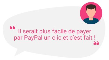 Il serait plus facile de payer par Paypal un clic et c’est fait ! 