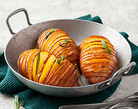 Pomme de terre Hasselback au fromage