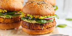 Burger veggie au steak de pois chiches