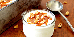 glace sundae caramel cacahuète